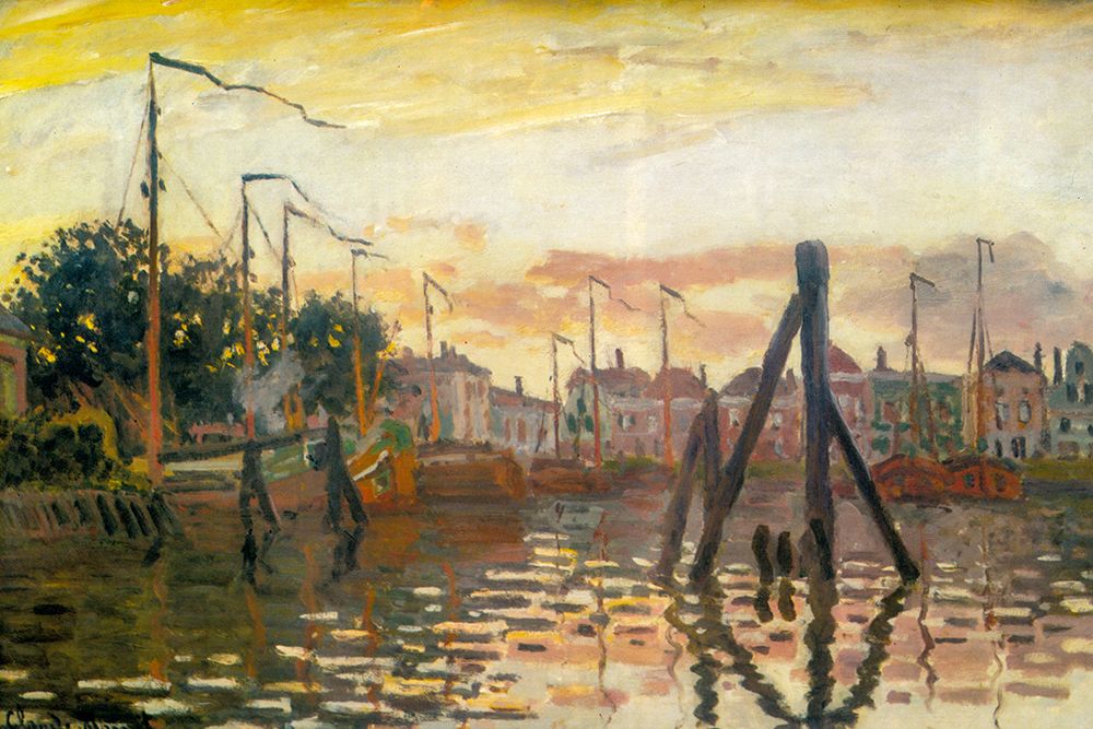 The Port of Zaandam 1871 art print by Claude Monet for $57.95 CAD