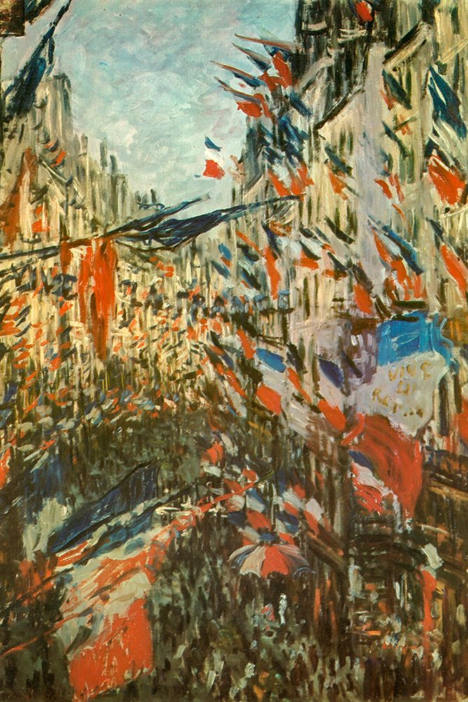 The Rue Montorgeuil with flags 1878 art print by Claude Monet for $57.95 CAD
