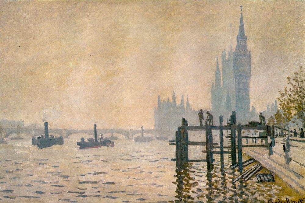 The Thames below Westminster 1871 art print by Claude Monet for $57.95 CAD
