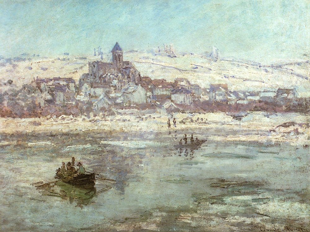 Vetheuil in Winter 1878 art print by Claude Monet for $57.95 CAD