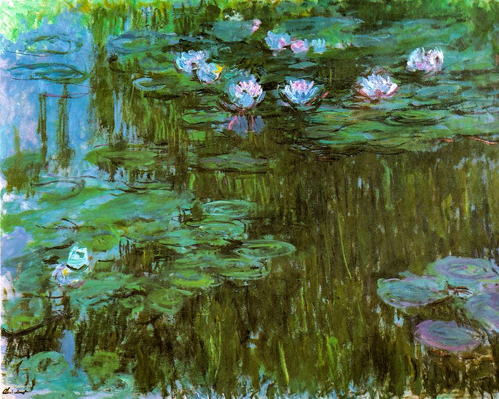 Water-lilies II 1909 art print by Claude Monet for $57.95 CAD