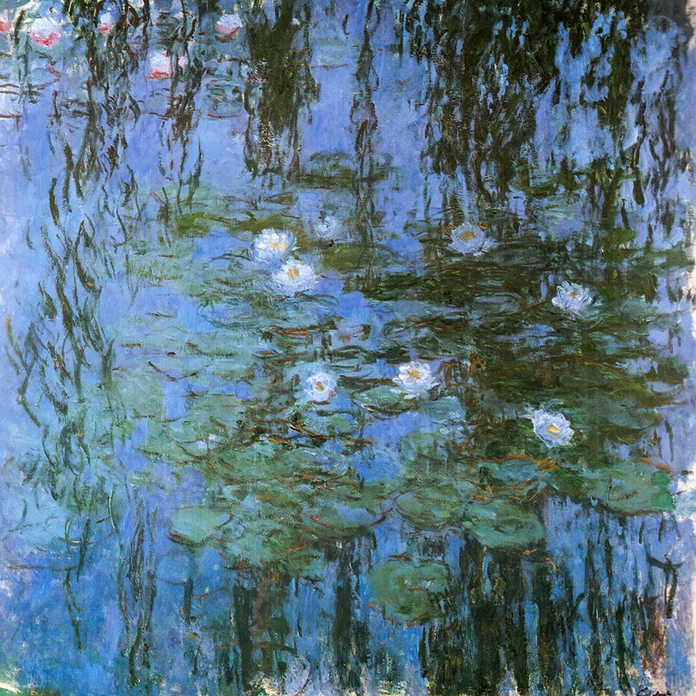 Water-lilies blue 1915 art print by Claude Monet for $57.95 CAD