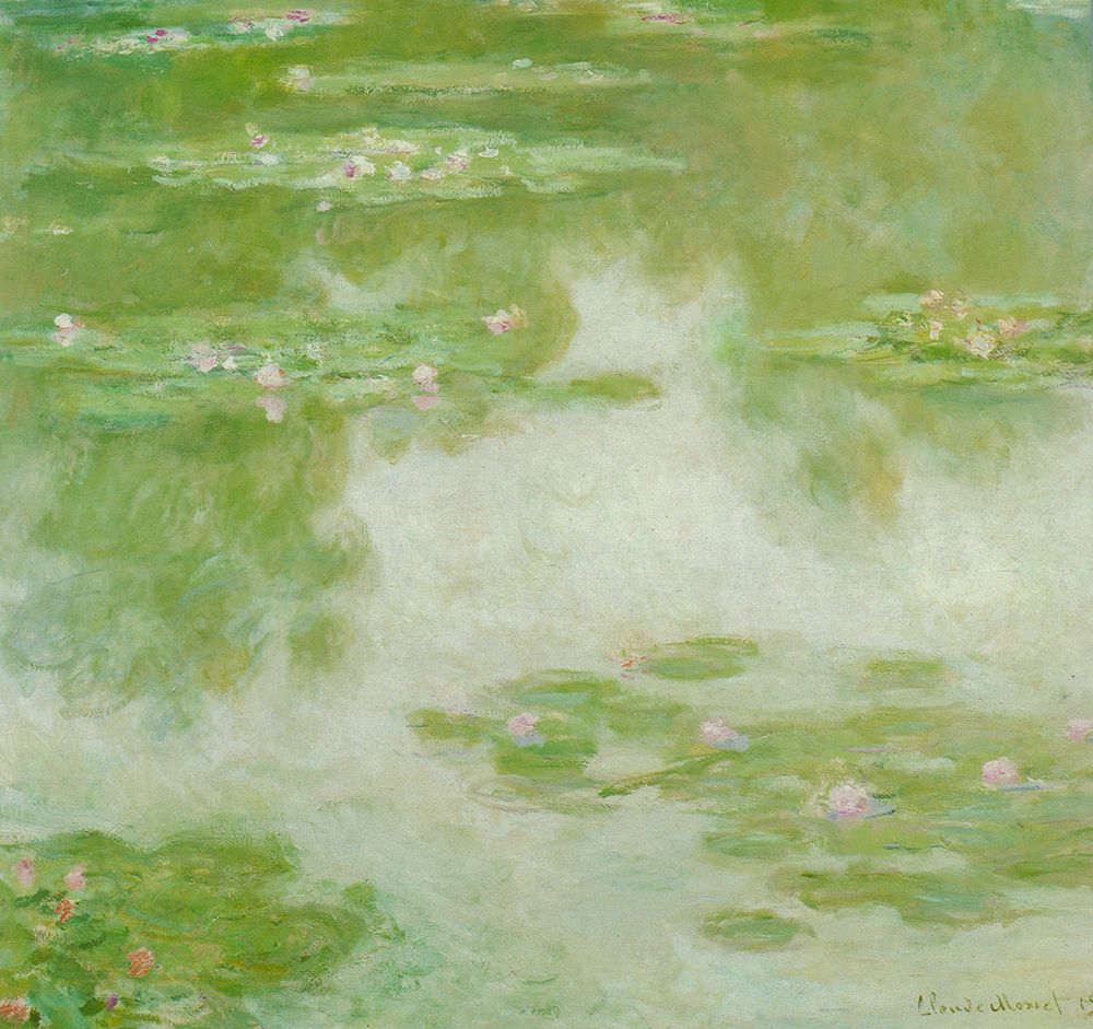Water-lilies green 1907 art print by Claude Monet for $57.95 CAD