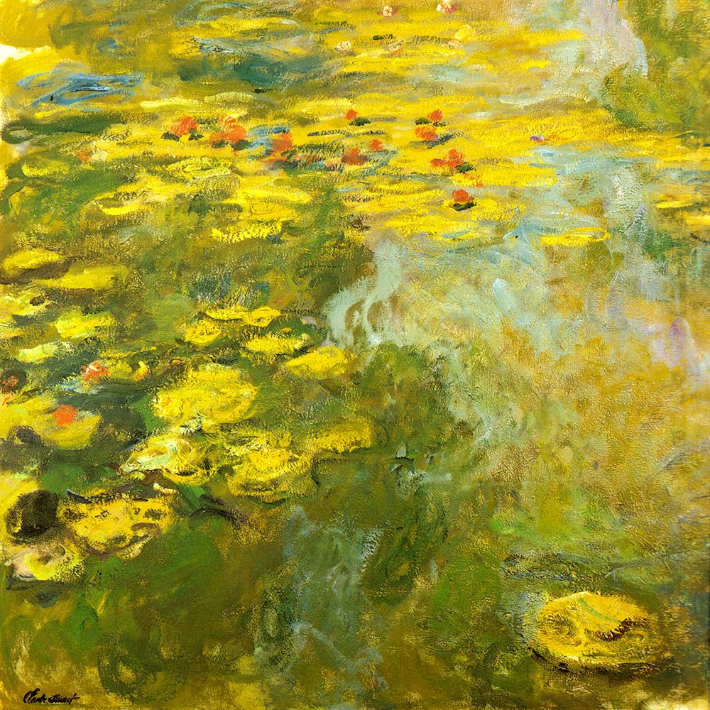 Water-lilies green yellow 1920 art print by Claude Monet for $57.95 CAD
