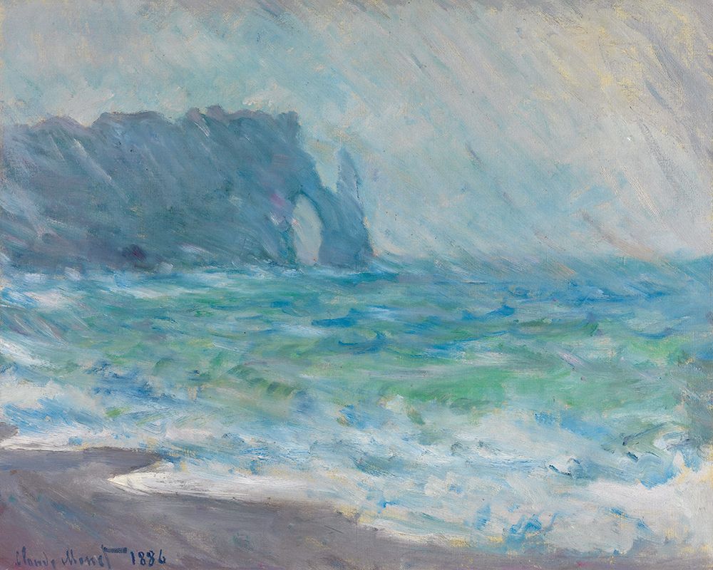 Rain at Etretat art print by Claude Monet for $57.95 CAD