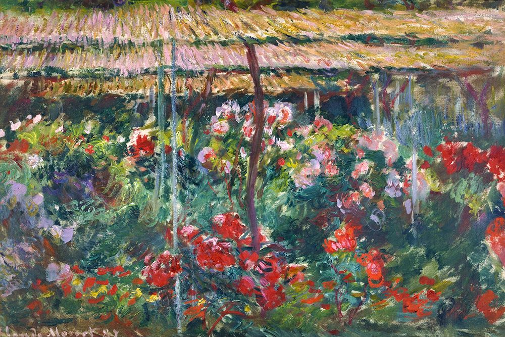 Peony Garden 1887 art print by Claude Monet for $57.95 CAD