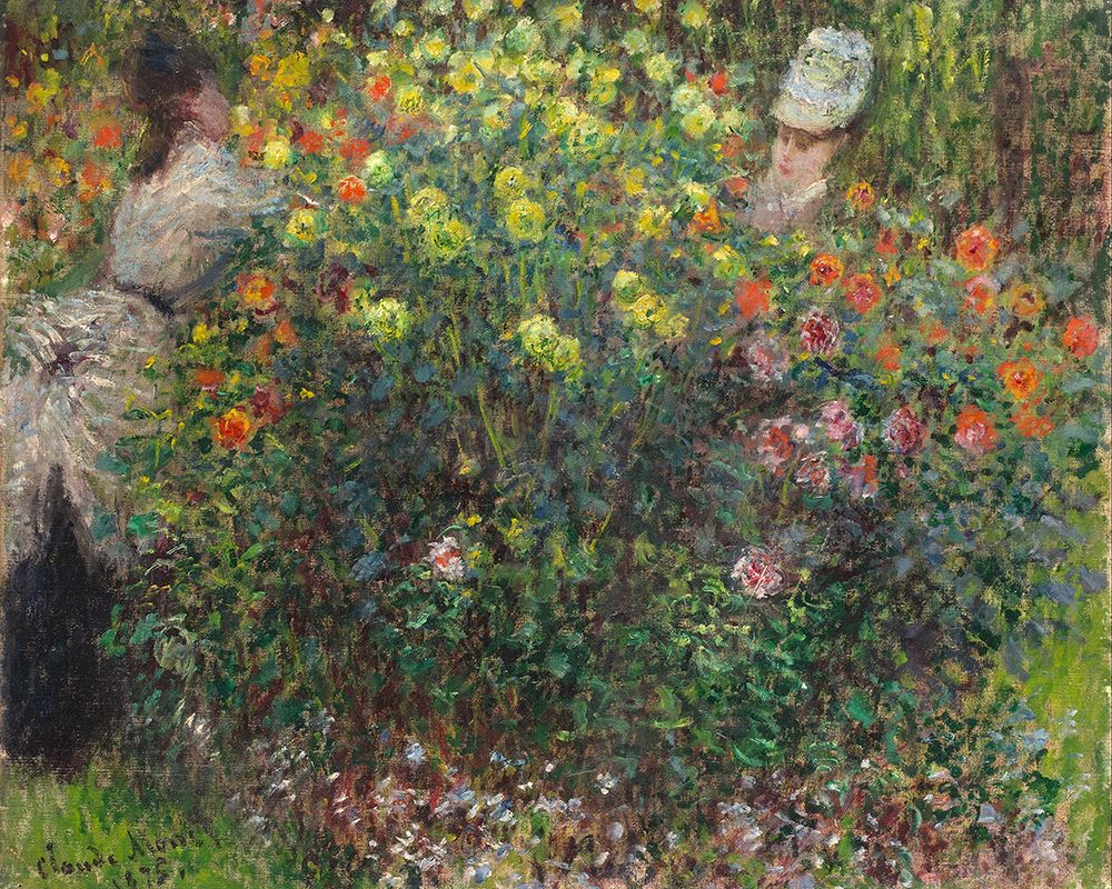 Ladies in Flowers 1875 art print by Claude Monet for $57.95 CAD