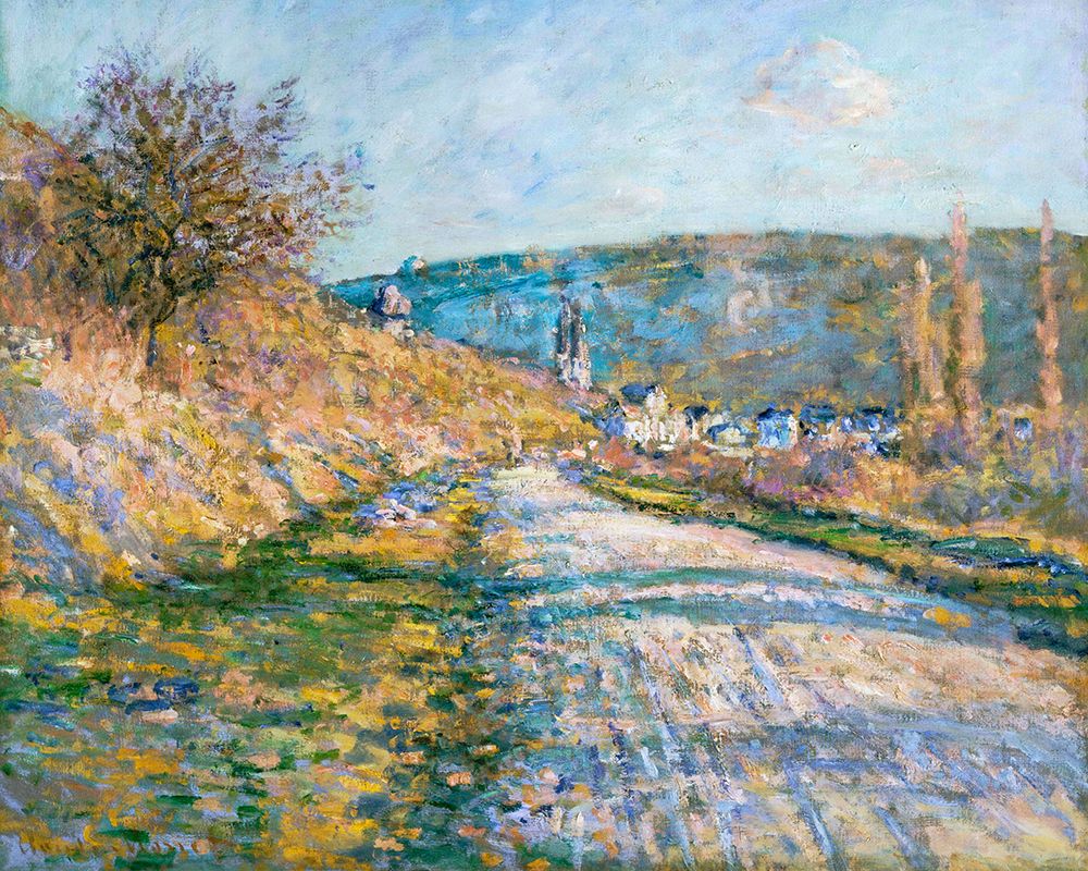 The Road to Vetheuil 1879 art print by Claude Monet for $57.95 CAD