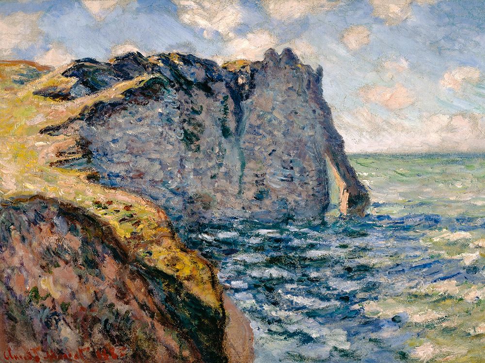 The Cliff of Aval-Etretat 1885 art print by Claude Monet for $57.95 CAD