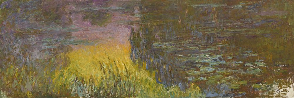 The Water Lilies - Setting Sun art print by Claude Monet for $57.95 CAD