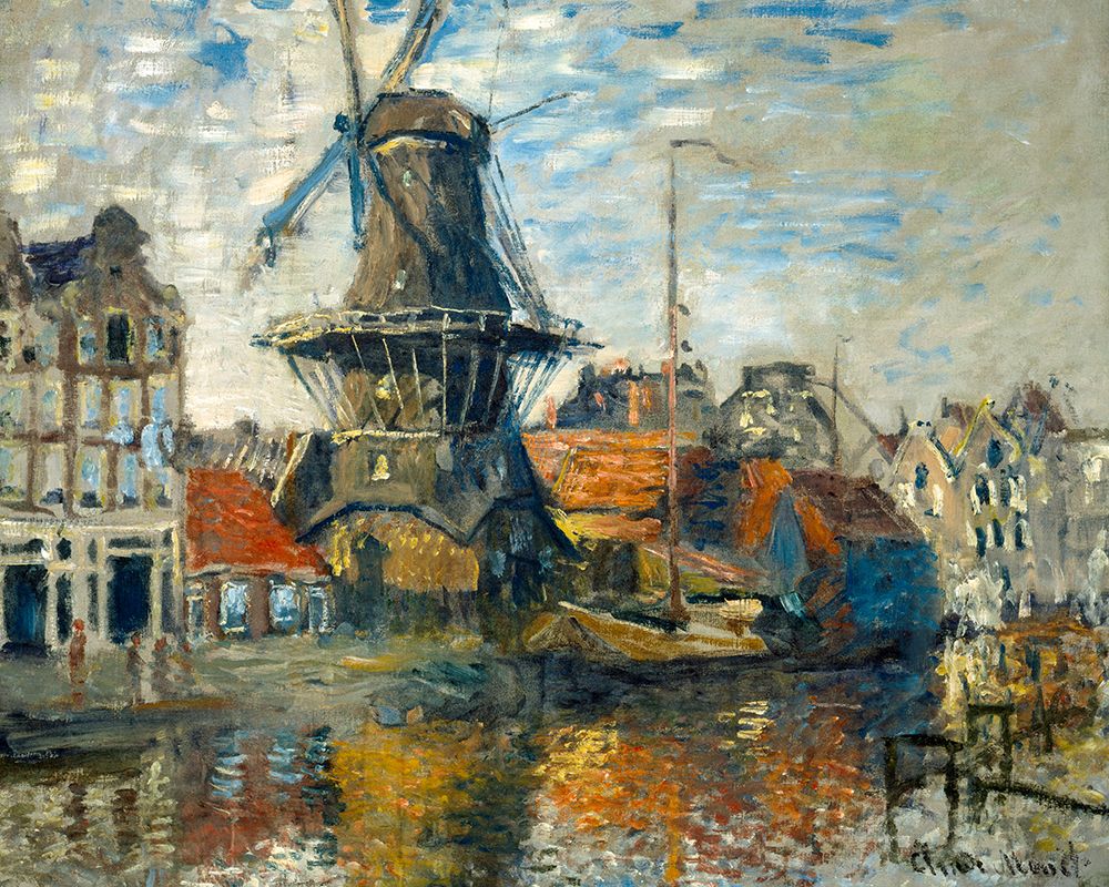 The Windmill on the Onbekende Gracht-Amsterdam 1874 art print by Claude Monet for $57.95 CAD