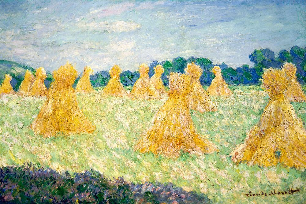 The Young Ladies of Giverny-Sun Effect 1894 art print by Claude Monet for $57.95 CAD
