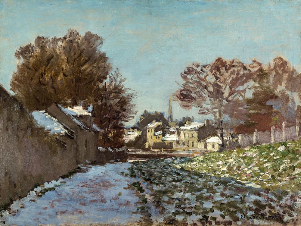 Snow Effect at Argenteuil 1875 art print by Claude Monet for $57.95 CAD
