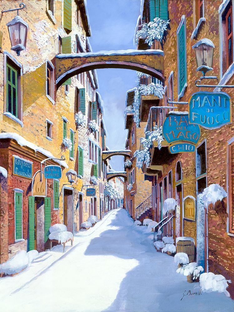 la neve in liguria art print by Guido Borelli for $57.95 CAD