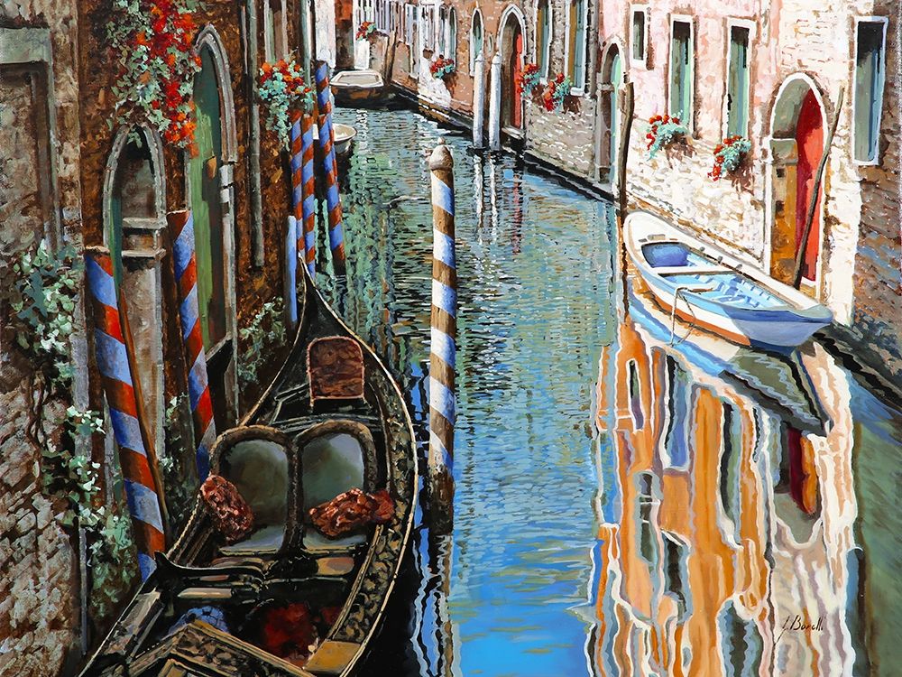 La Barca Bianca e la Gondola art print by Guido Borelli for $57.95 CAD