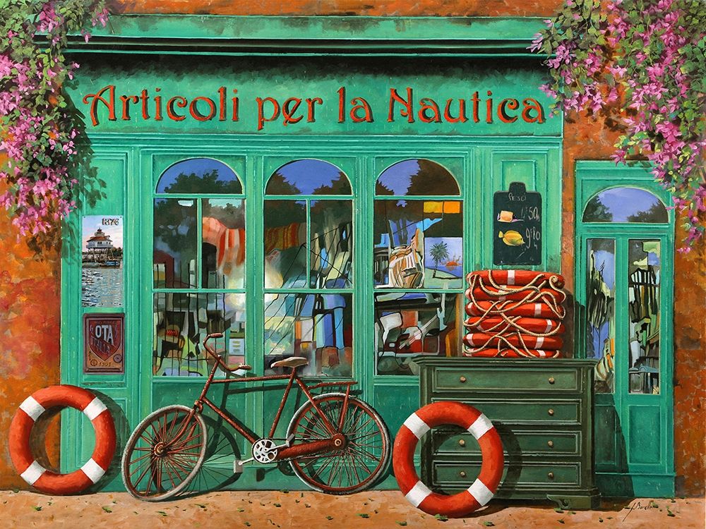 La Bicicletta Rossa (The Red Bicycle) art print by Guido Borelli for $57.95 CAD