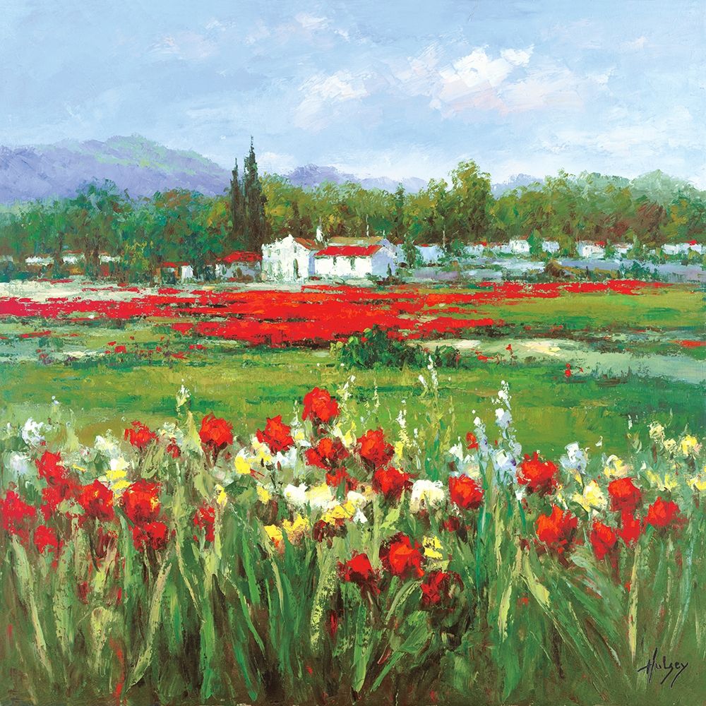Red Flower Field art print by Hulsey for $57.95 CAD