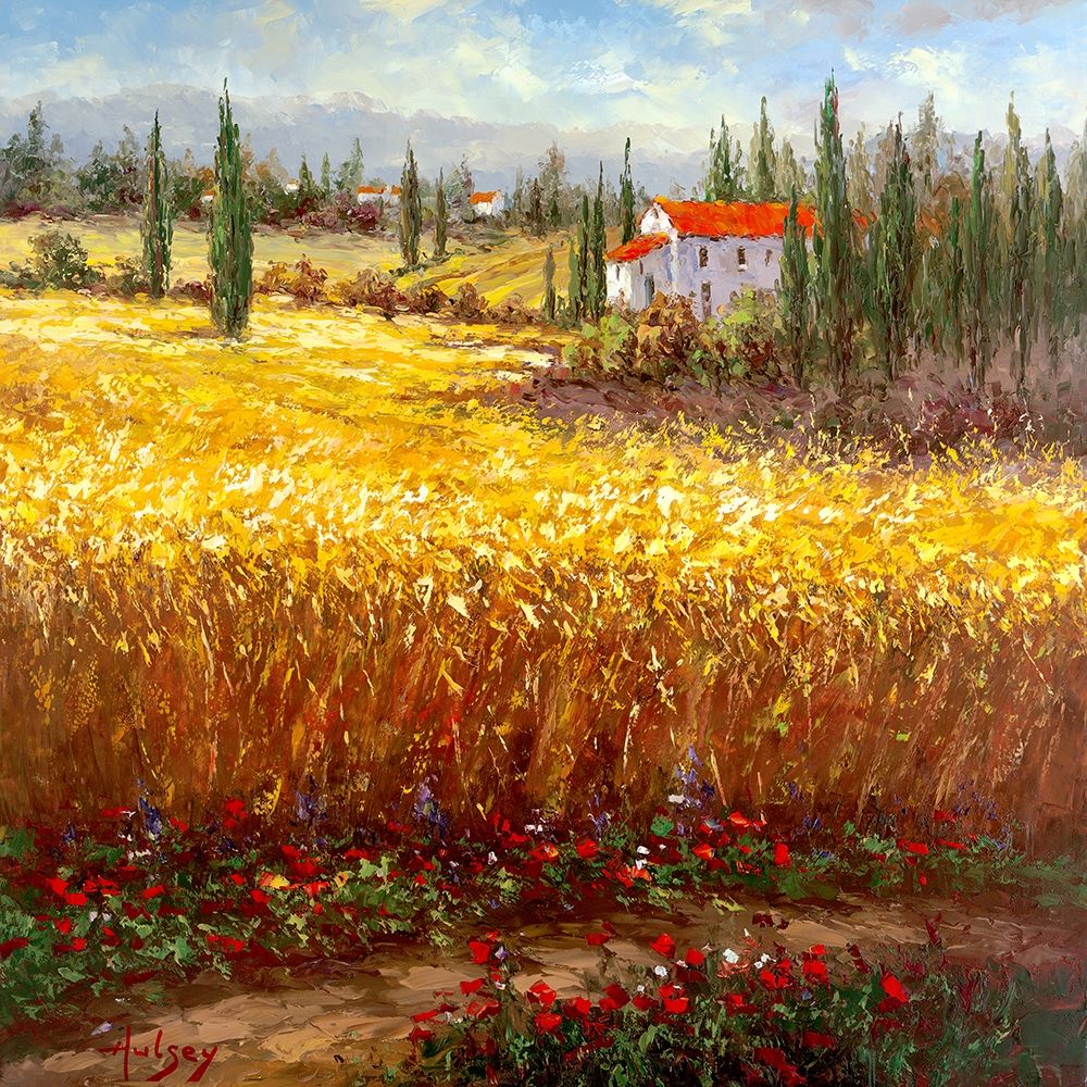 Tuscan Wheat Field art print by Hulsey for $57.95 CAD