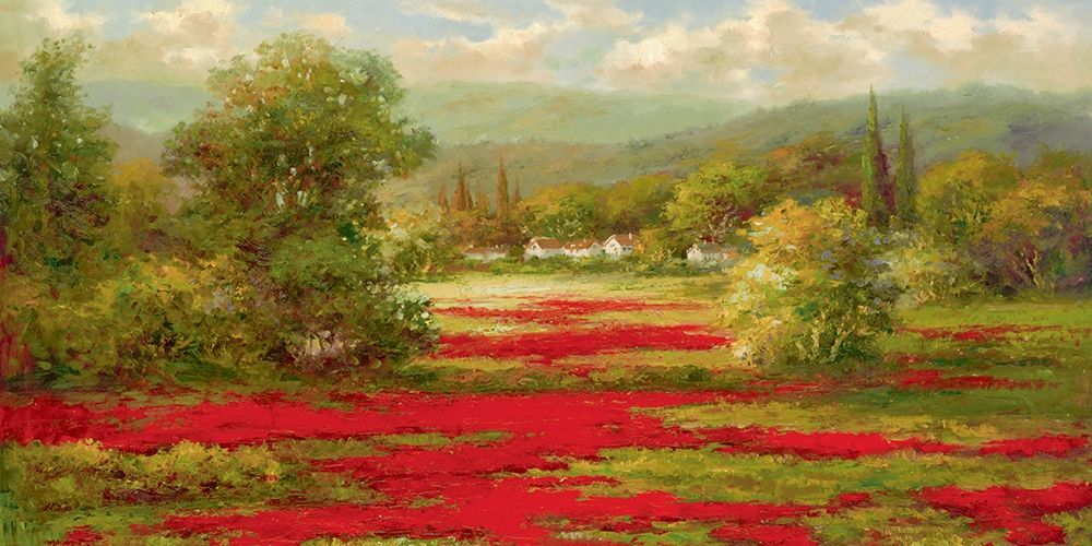Red Poppy Field  art print by Hulsey for $57.95 CAD