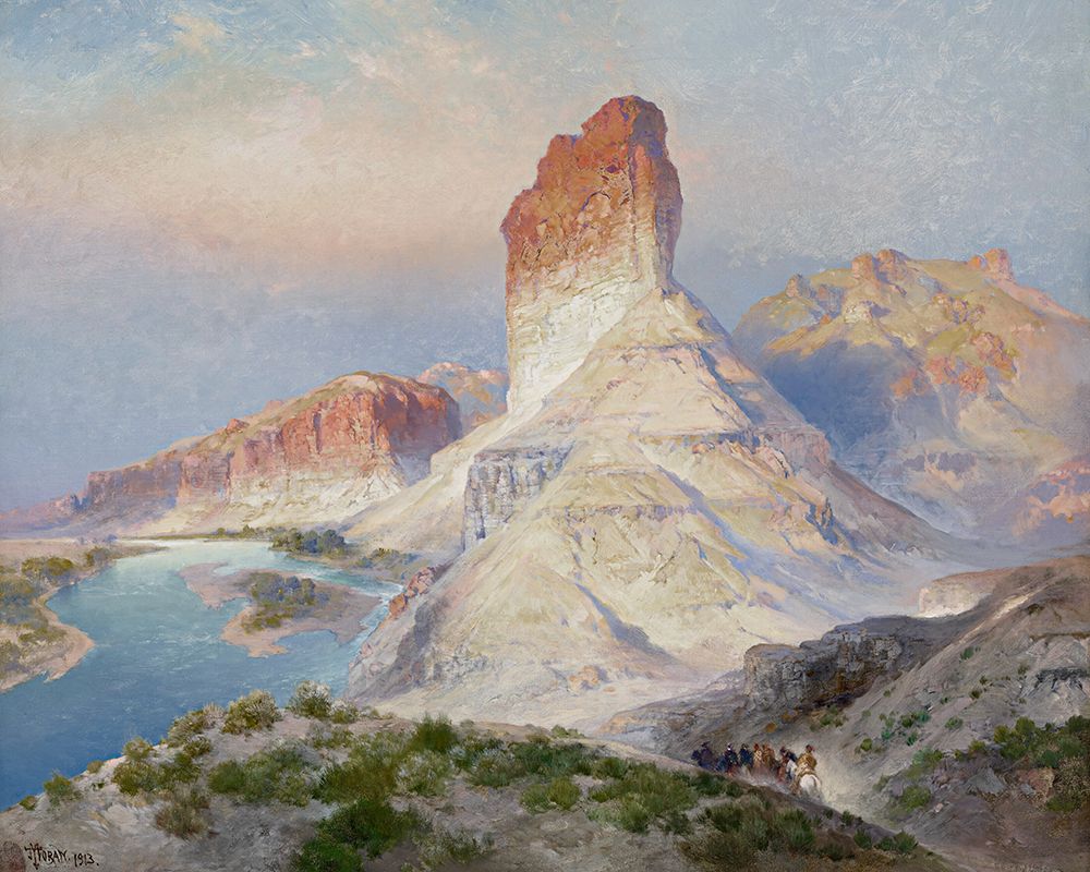 The Castle Rock, Green River, Wyoming art print by Thomas Moran for $57.95 CAD