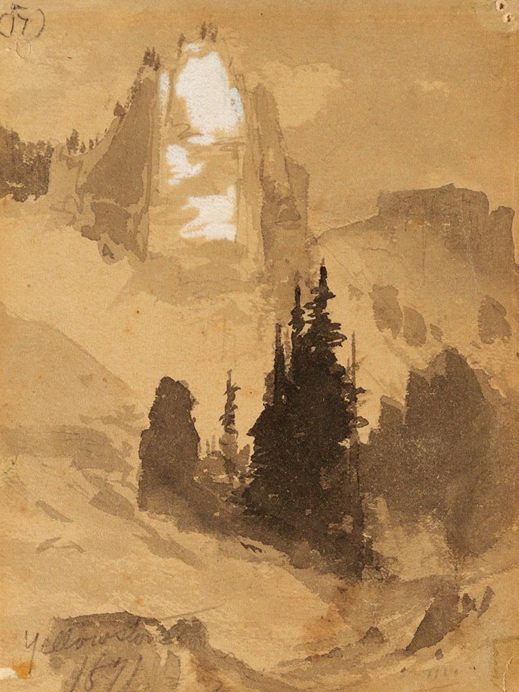 Yellowstone, 1871 art print by Thomas Moran for $57.95 CAD