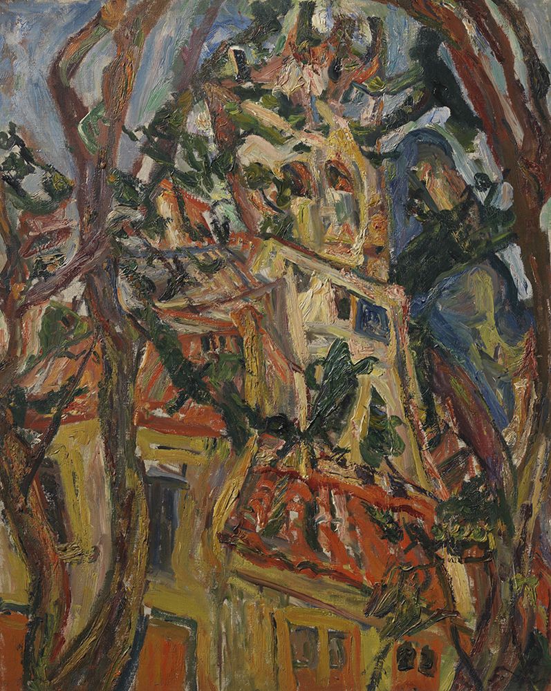 Steeple of Saint-Pierre at Ceret 1922 art print by Chaim Soutine for $57.95 CAD