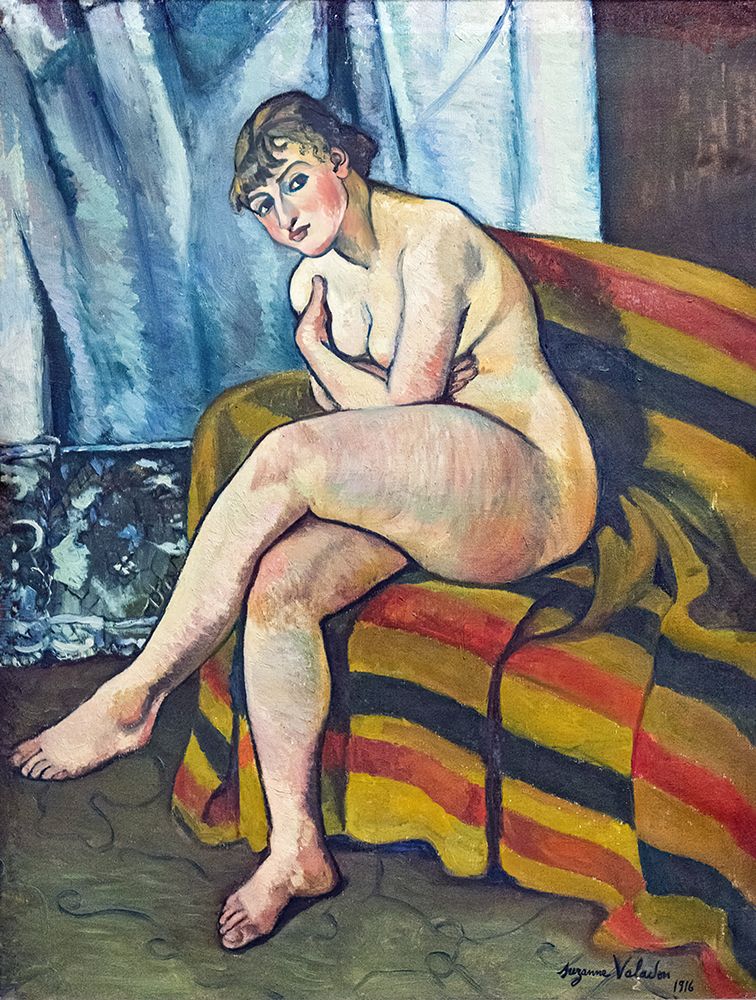 Nude Sitting on a Sofa 1916 art print by Suzanne Valadon for $57.95 CAD