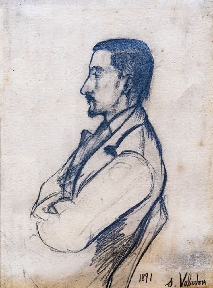 Profile Portrait of Miquel Utrillo 1891 art print by Suzanne Valadon for $57.95 CAD