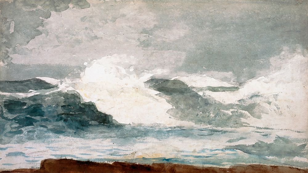 Surf at Prouts Neck 1895 art print by Winslow Homer for $57.95 CAD