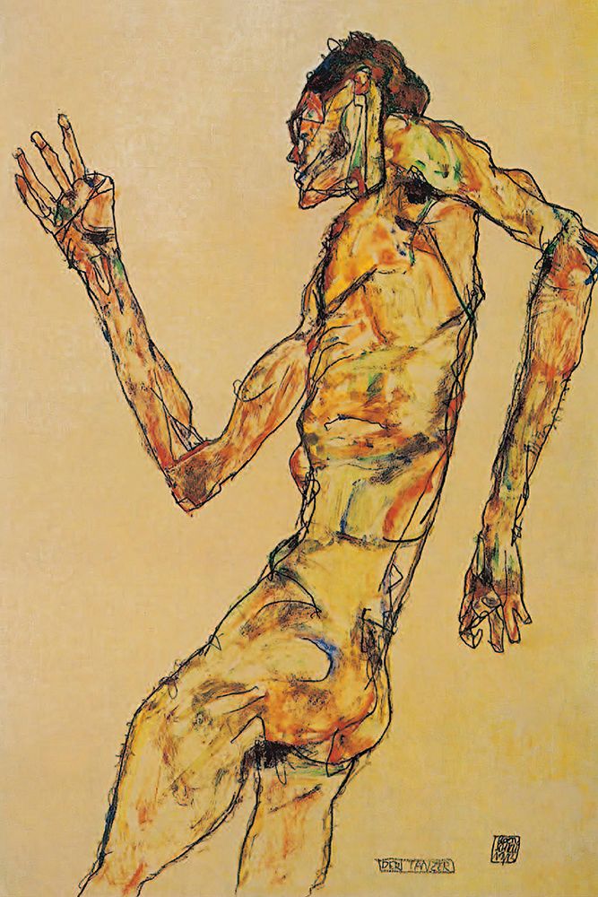 The Dancer 1913 art print by Egon Schiele for $57.95 CAD