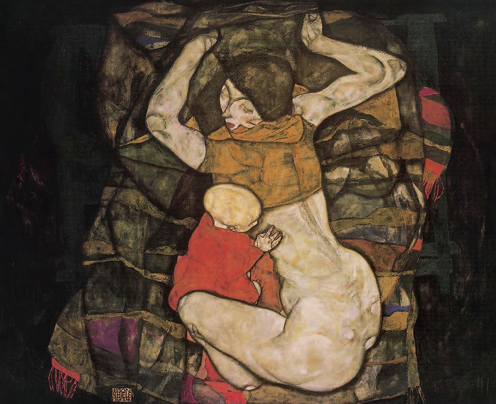 Young Mother 1914 art print by Egon Schiele for $57.95 CAD