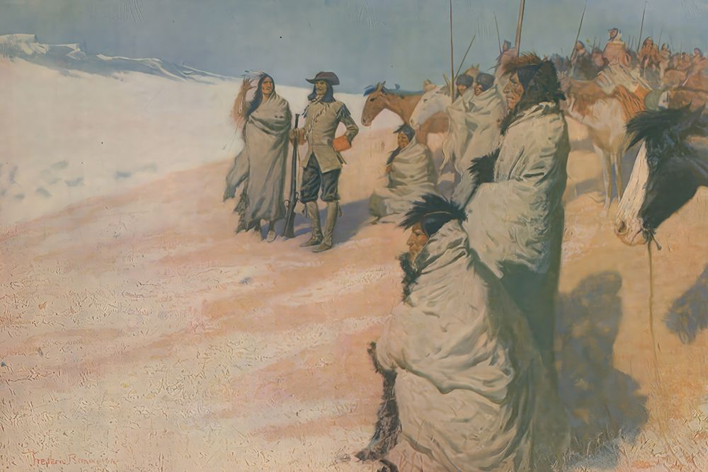 The Great Explorers, La Verendrye 1906 art print by Frederic Remington for $57.95 CAD