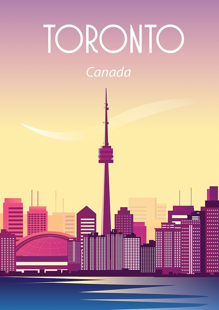 toronto canada travel poster art print by ARCTIC FRAME for $57.95 CAD