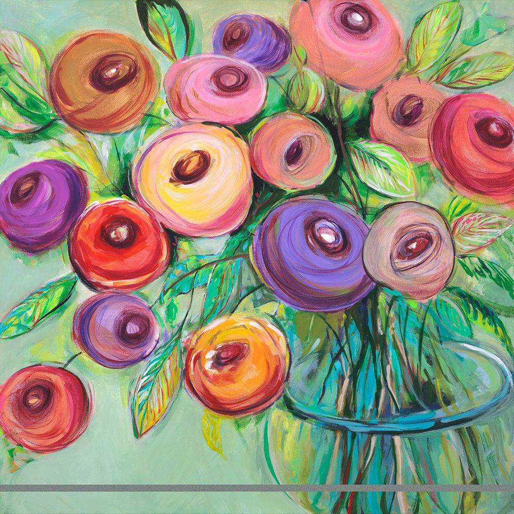 Flower Bliss I art print by Julie Joy for $57.95 CAD