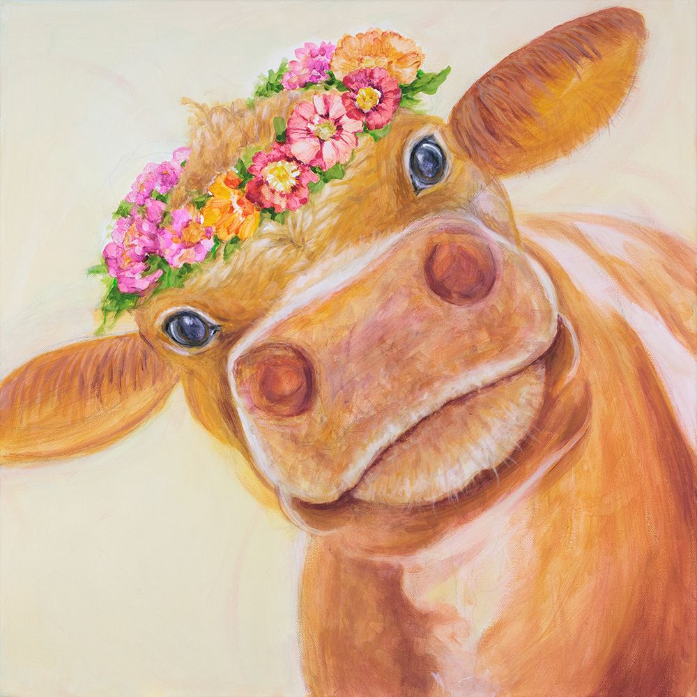 Zen Cow art print by Julie Joy for $57.95 CAD