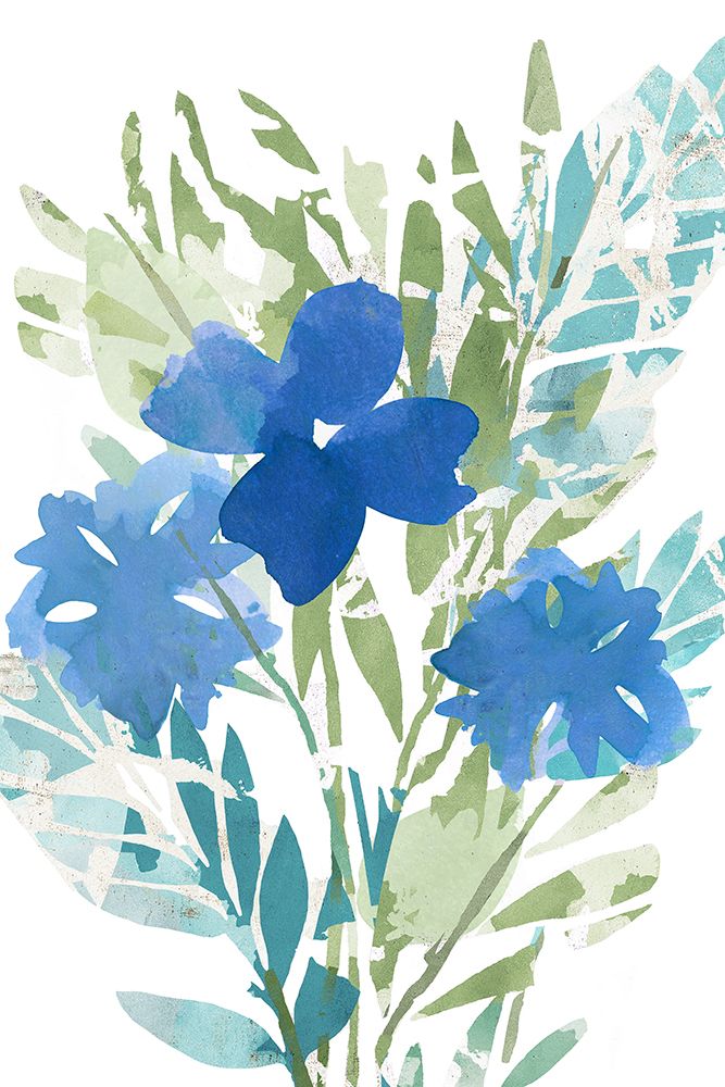 Blue Poppies II art print by Flora Kouta for $57.95 CAD