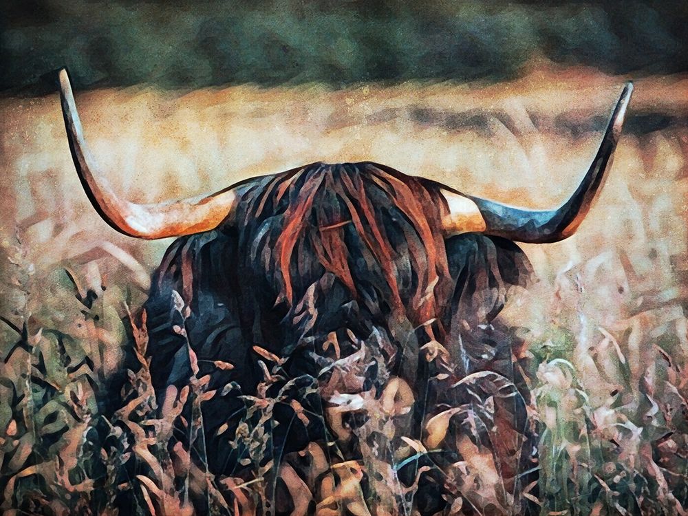 Highland Cow Hidden art print by Ashley Aldridge for $57.95 CAD