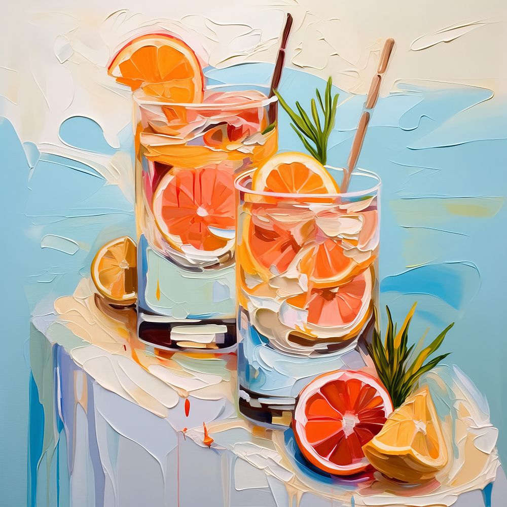 Tropical Citrus Splash art print by Irena Orlov for $57.95 CAD
