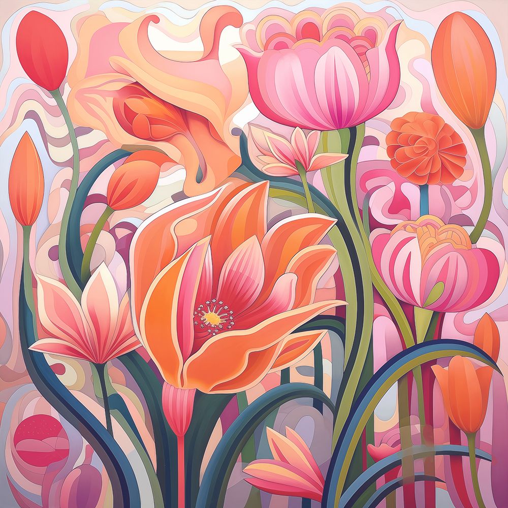 Flower Frolic 2 art print by Steve Hunziker for $57.95 CAD