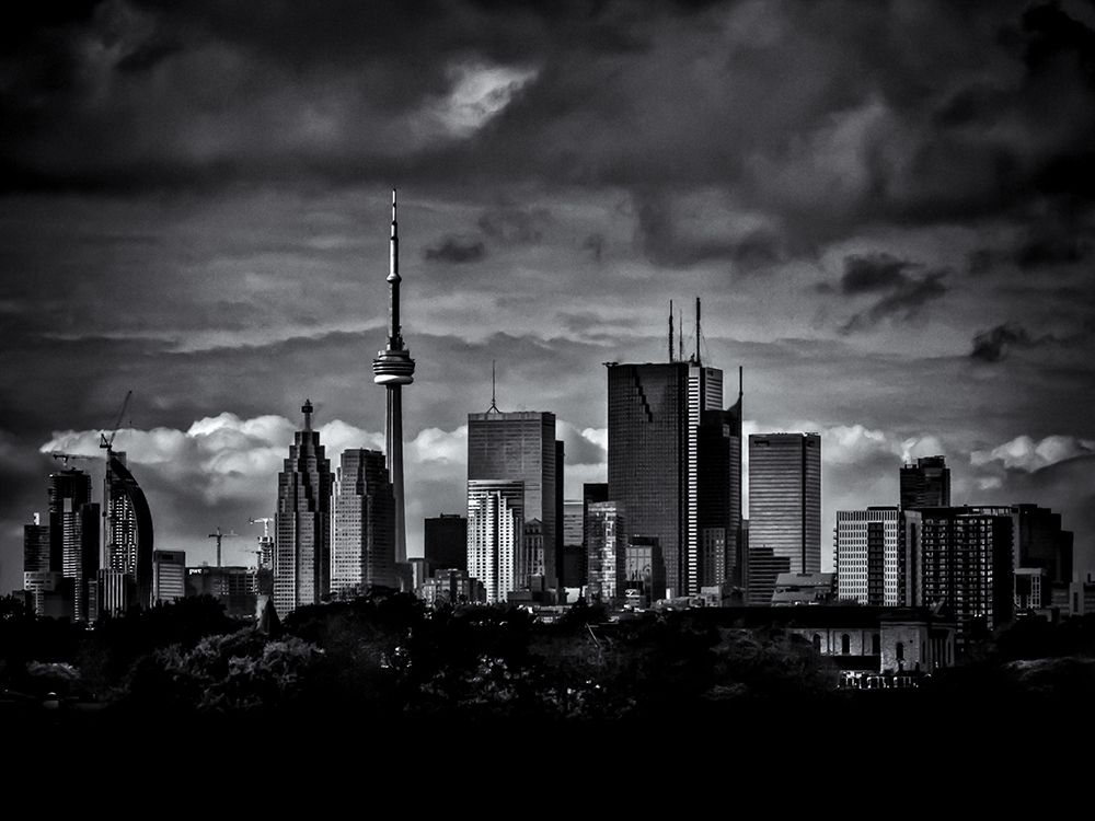 Toronto Skyline from the Pape Bridge No 2 art print by Brian Carson for $57.95 CAD