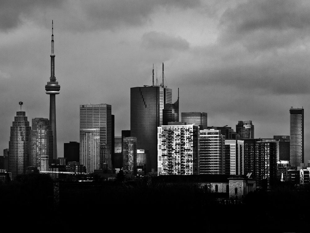 Toronto Skyline from the Pape Bridge No 3 art print by Brian Carson for $57.95 CAD