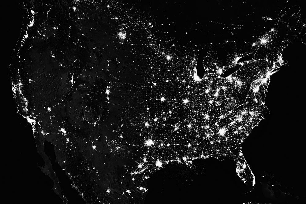 United States at Night Viewed from Space art print by NASA for $57.95 CAD