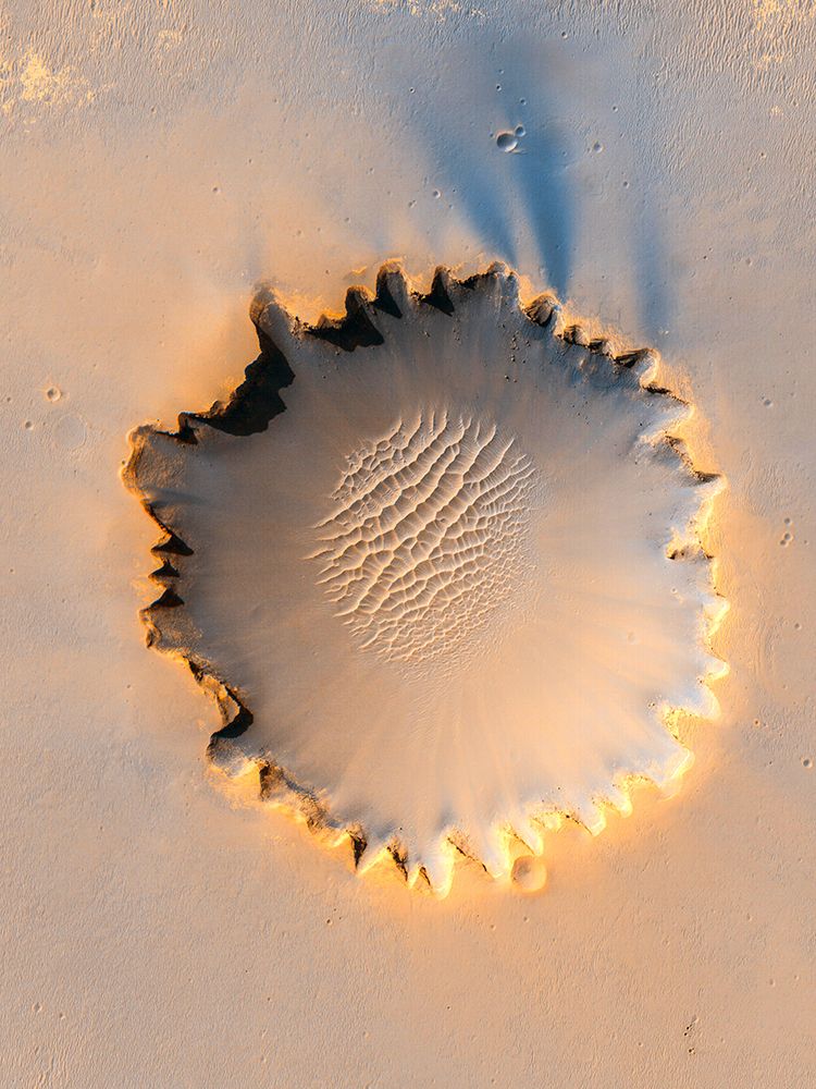 Victoria Crater - an impact crater at Meridiani Planum - near the equator of Mars art print by NASA for $57.95 CAD