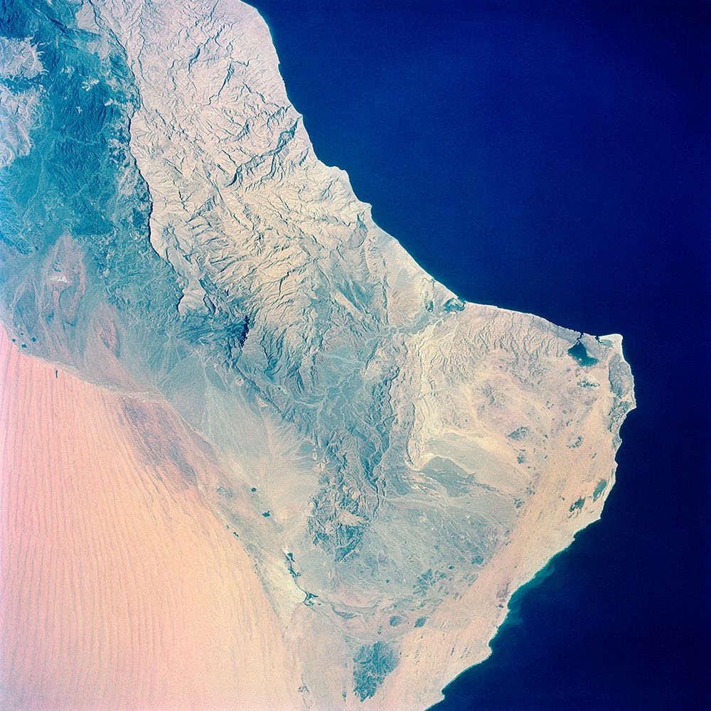 The Southeastern tip of the Arabian Peninsula from Space art print by NASA for $57.95 CAD