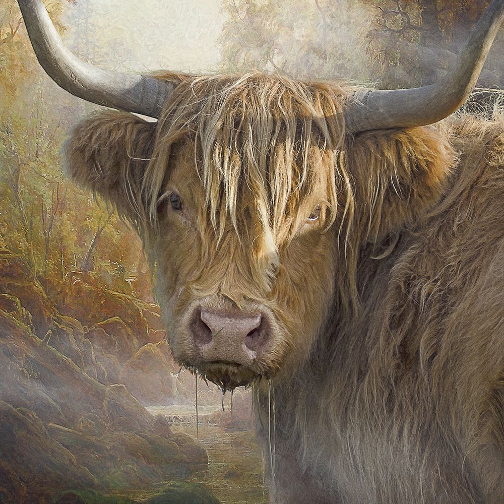 Bovine Highlander V art print by Steve Hunziker for $57.95 CAD