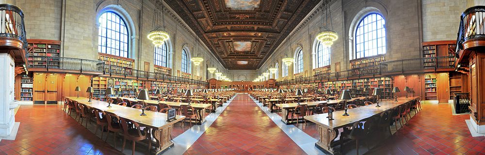 NY Public Library Panorama art print by Richard Silver for $57.95 CAD