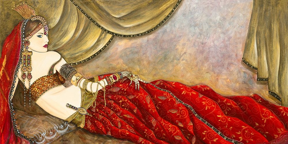 Romance indienne I art print by Valerie Maugeri for $57.95 CAD
