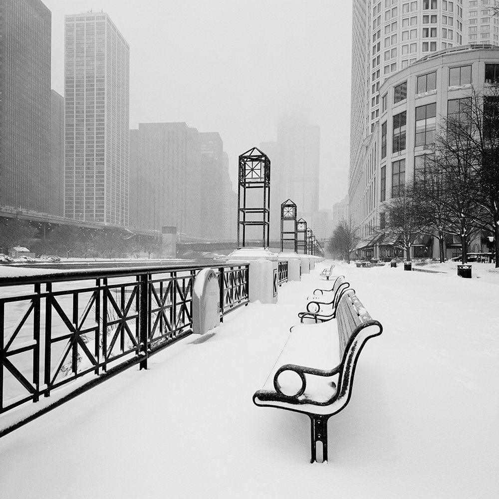 Chicago River Promenade in Winter art print by Dave Butcher for $57.95 CAD