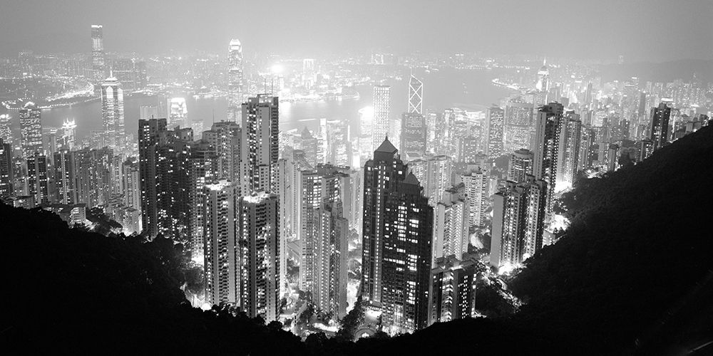 Hong Kong Skyline at Night art print by Dave Butcher for $57.95 CAD