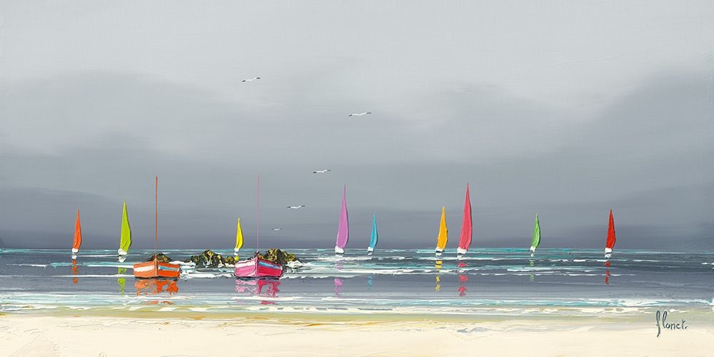 La plage art print by Frederic Flanet for $57.95 CAD